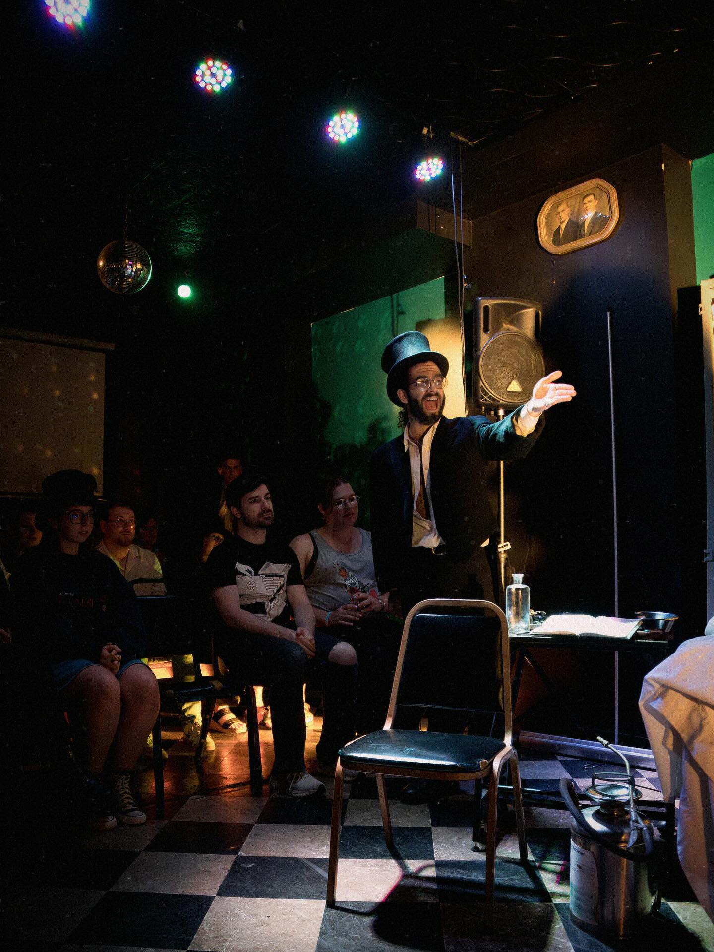 Dr. Darwin makes his case to an intruiged and disturbed audience.